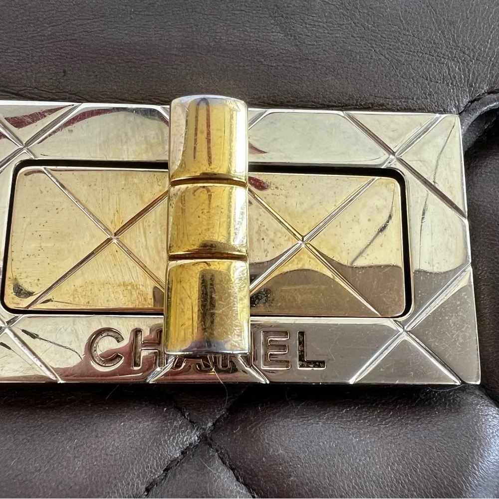 Bronze Chanel lambskin Chocolate Bar